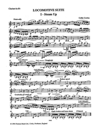 Locomotive Suite / Clarinet/Piano - Colin Cowles - Partition
